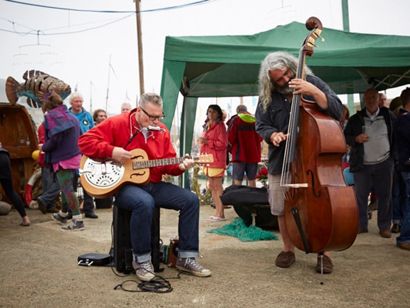 Musicians performing at the Sea Salts & Sail Festival